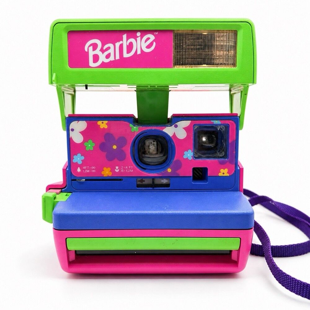 Vintage Barbie Pink Polaroid One Step 600 Instant Camera UNTESTED Parts/Repair